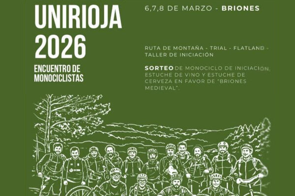 Encuentro UNIRIOJA 2026 de monociclistas en Briones